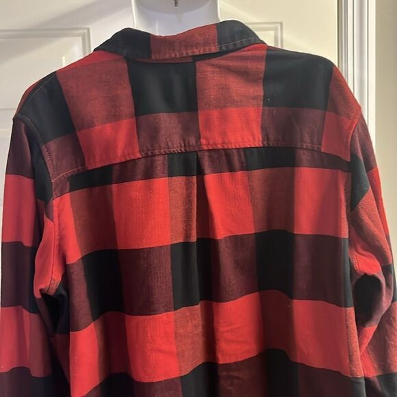 Carhartt Red Black Checkered Rugged Flex Loose Fit Button Down Flannel Shirt- 2X - Picture 11 of 16